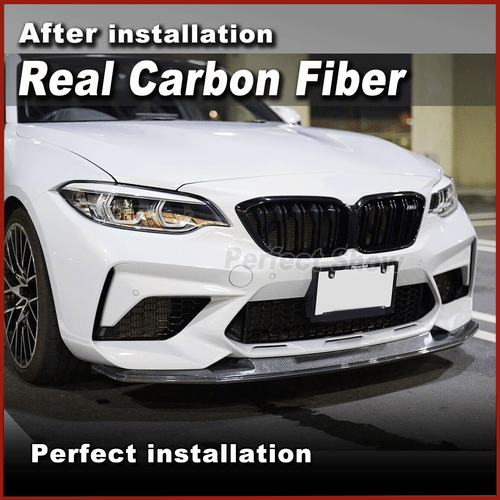 Spoiler anteriore in carbonio labbro per BMW Serie 2 Coupè F87 M2 Competition 18-20 - Foto 3 di 12