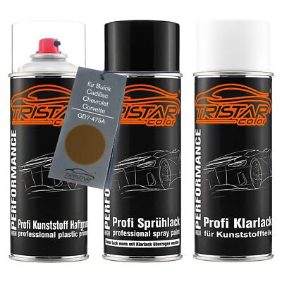 Lack Spraydosen Set Kunststoff für Buick GD7 475A Liquor Brown Perl Metallic