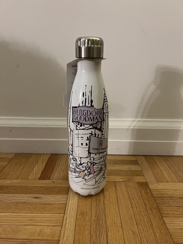 New York City Themed Water Bottle; Bergdorfs Saks Statue Of Liberty; Eco