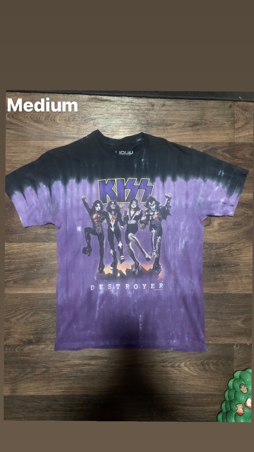 Liquid Blue Kiss Destroyer Tshirt 2005 Size Medium Gem