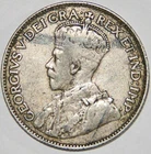 1920 Canada George V Quarter-Silver: Excellent detail, natural toning