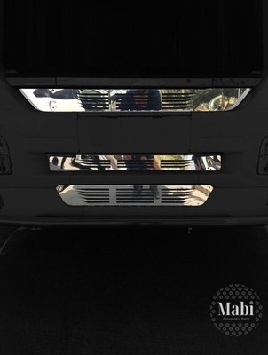 For Mercedes AXOR Bottom Of Grill Chrome Laser Cutting Stainless Steel 3 Pcs