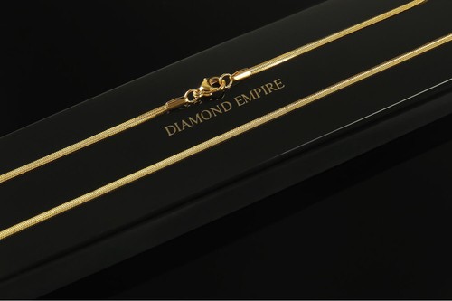 Schlangenkette 2 mm vergoldet Echt 750er Gold 18 Karat Damen Herren K2118 - 第 2/6 張圖片