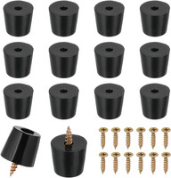 14 StüCk GummifüßE Schraubbar Rubber Base Mit Schrauben, 19X15X17Mm Rutschfeste