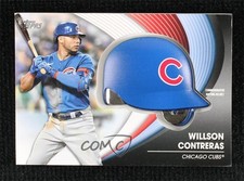 2022 Topps Series 2 Batting Helmet Commemorative Relics Willson Contreras h3a