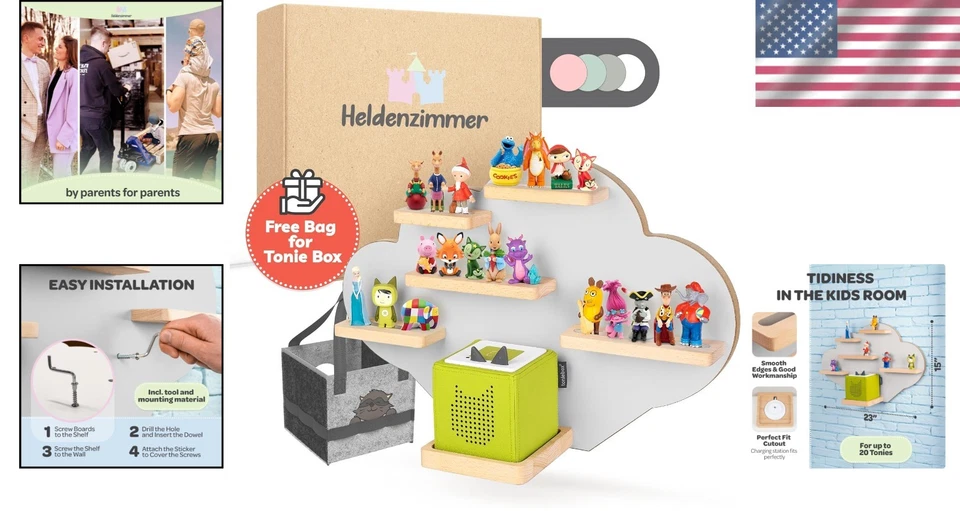 Secure Tonie Box Shelf with Strong Magnets - Image 2 of 4