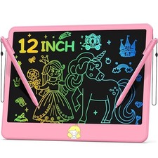 LCD Writing Tablet 12 Inch, Toys for Boys Girls Drawing Pad 11"W x 8.2"H Pink