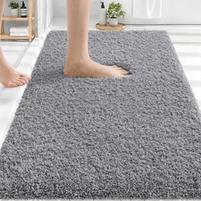 OLANLY Microfiber Bathroom Rugs 30x20, Soft Highly Absorbent 30" X 20", Grey