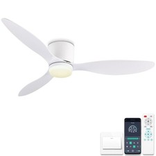 Dimmable LED  DC Motor 42” Profile Ceiling Fans with Lights Remote/App Control U