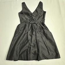 White House Black Market Silk Dress Womens 10 LBD Little Black Dress Valentines