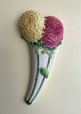 Beswick Pottery Vintage Wall Plaque Vase Chrysanthemums 1940’s Wall Hanging VGC