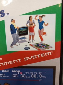 Nintendo NES Family Fun Fitness Stadium Events Cartridge and Box With Power Pad