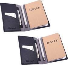 Wisdompro Journal Cover, 2 Pack PU Leather Notebook Cover for Field Notes, or Ot