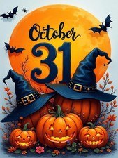 Halloween Diamond Art Kits for Adults, Halloween Pumpkin Diamond Painting Kits..