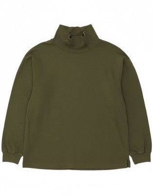 Dockers Damen Top Langarm UK 14 Medium Khaki Baumwolle QC24