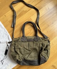 Liebeskind Berlin Tasche Shirley, oliv, oilwashed, Canvas-Leder-Mix, 32x27x11cm