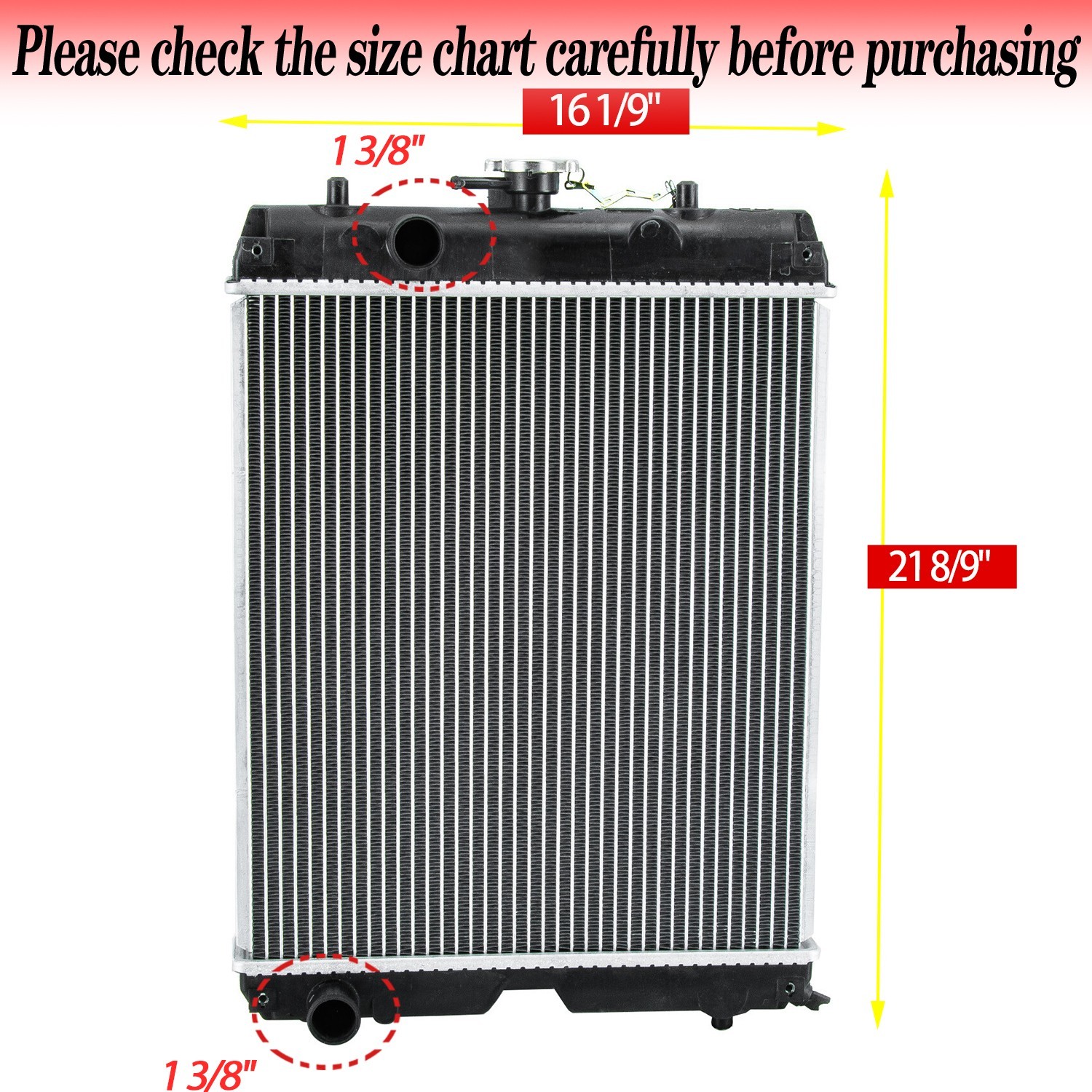Radiator Fit Kubota Tractor L3240GST3 L3240DT3 L3240HST3 T1880-16000 T1880-16002