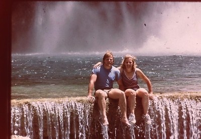 Photograph 35mm Slide July 1986 Havasu Arizona Falls # 6 Swimmers