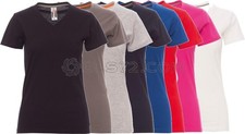 T-SHIRT MANICA CORTA COLLO A V PAYPER V-NECK LADY MAGLIA COTONE DONNA