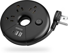 Cruise Ship Approved Travel Power Strip 3 USB 15in