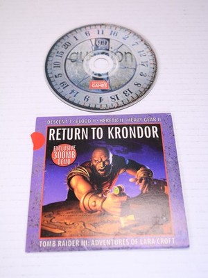 Computer Games Magazine Demo Disc Return to Krondor Exclusive 300MB Demo & More