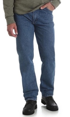 Men's Rustler Wrangler Classic Regular FIt Straight Leg Jeans 100% Cotton