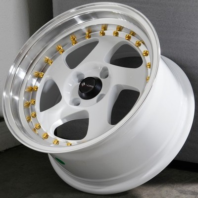 15x8 White Wheels Vors VR2 4x100 20 (Set of 4)  73.1