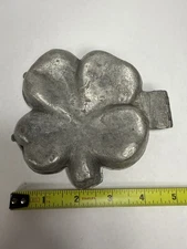 VTG E & Co NY 1888 Four Leaf Clover Ice Cream Mold Hinged Metal Candy Mold B25