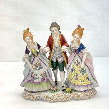 Antique Victorian Minuet Porcelain Figurine G...