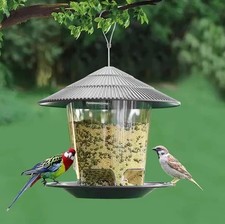 Image of Portable Squirrel-proof Wild Bird Seed Feeder For Garden Yard Hanging Spinning
