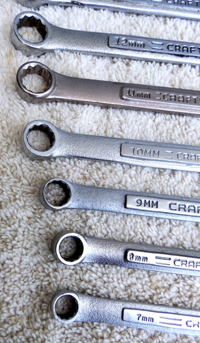 Vintage Craftsman 10pc 12Pt Metric Combination Wrench Set 7mm-17mm ~VV~VA~V~ USA - Picture 4 of 12