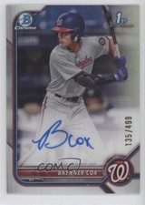 2022 Bowman Draft Chrome Pick Refractor 135/499 Brenner Cox #CDA-BC Auto ic3