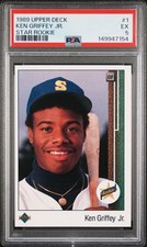 1989 UD STAR RC #1 KEN GRIFFEY JR. ROOKIE RC PSA 5