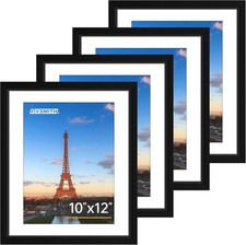 10x12 Picture Frame Set of 4, Photo Frame with HD Plexiglass, Display Pictures 7