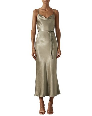 Shona Joy La Lune Bias Cowl Midi Dress Women's
