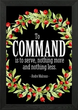 To command Framed Wall Art Poster Canvas Print Picture