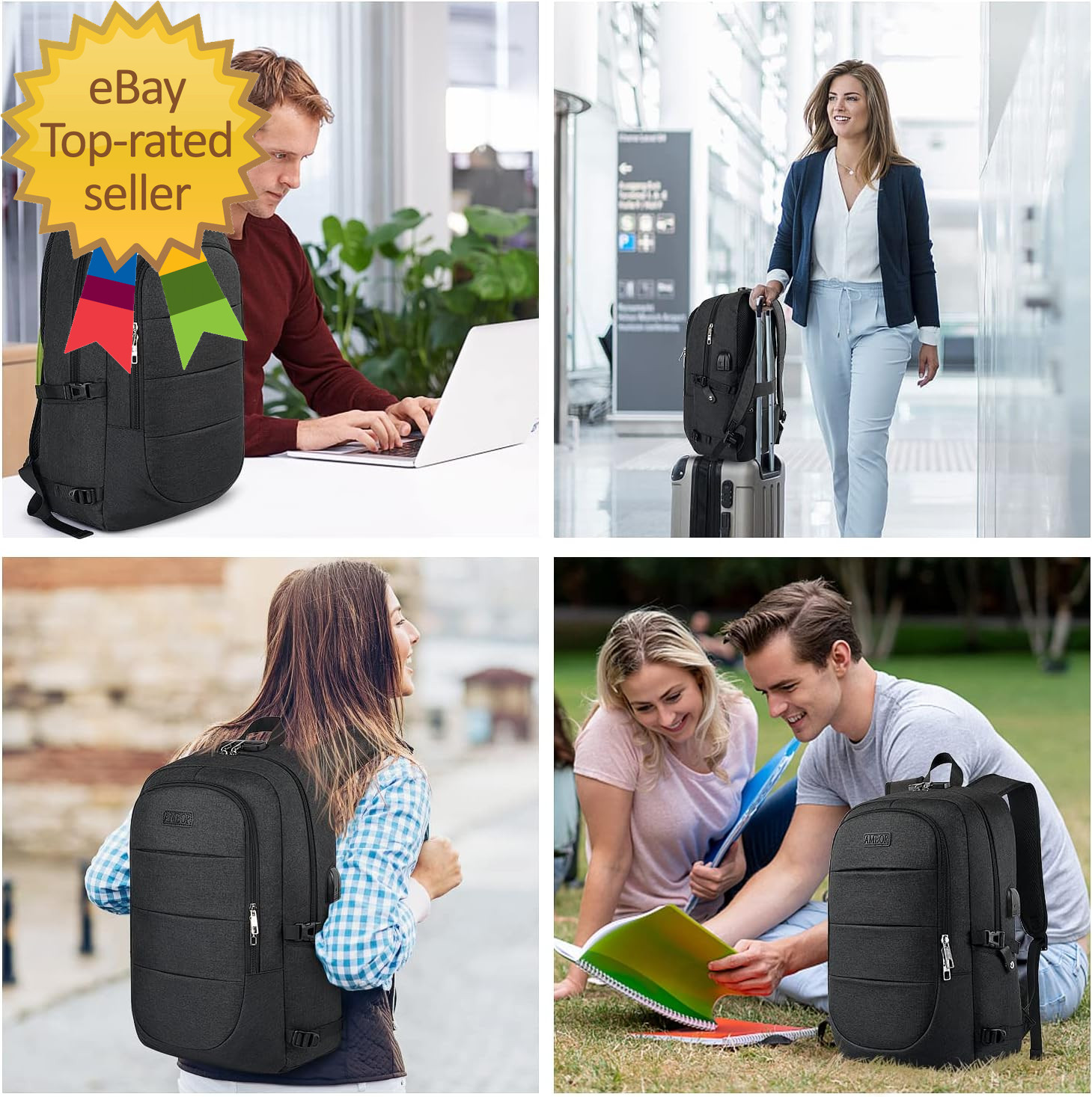 Travel Laptop Backpack for Ｍen, 15.6-17.3 Inch Laptop Backpack for School, anti 