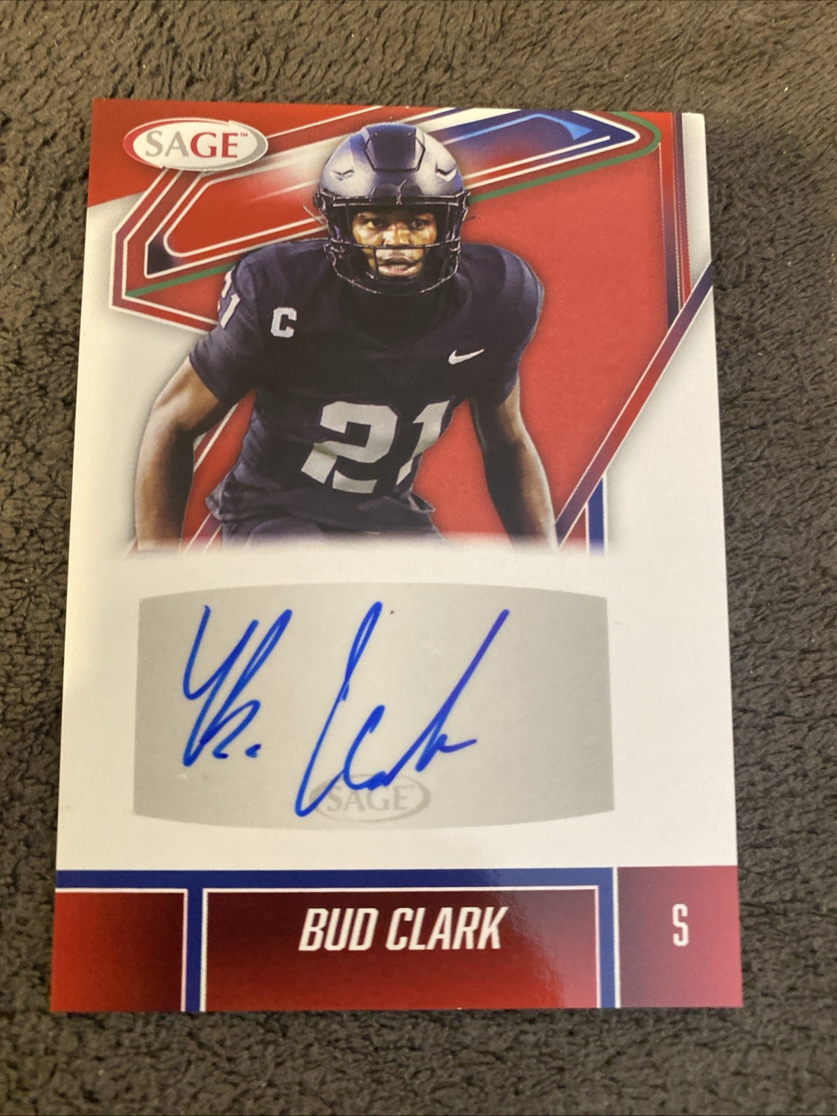 2026 Sage High Series Red Autograph Bud Clark TCU Seattle Seahawks Safety