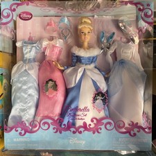 New , Disney Store, Cinderella Boutique, Set Doll And Dresses