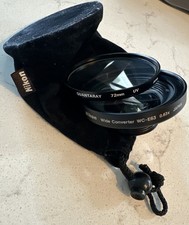 Nikon WC-E63 Wide Converter Lens .63x With Quantaray 72mm UV Filter And Pouch