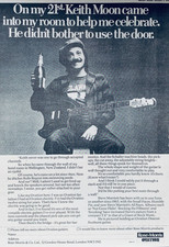 STEVE MARRIOTT Small Faces KEITH MOON The Who 1976 POSTER ADVERT OVATION GUITARS