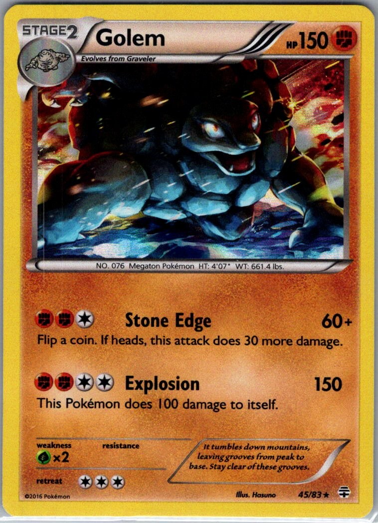 Golem 45/83 Holo Generations - Pokemon Card - NM