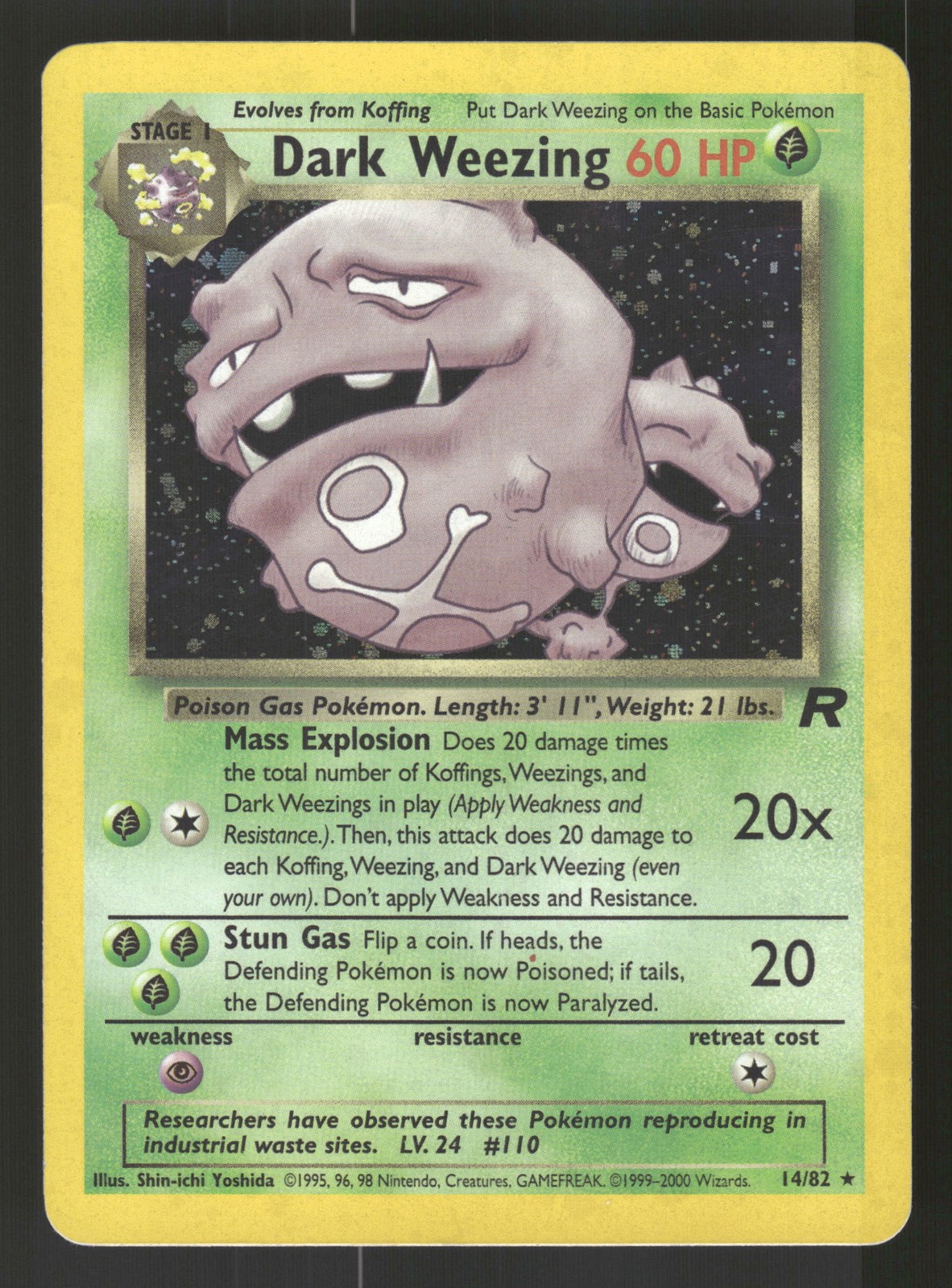 Dark Weezing 14/82 Holo Pokemon Team Rocket