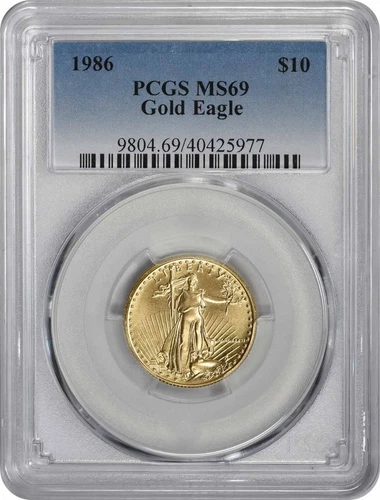 1986 $10 American Gold Eagle MS69 PCGS