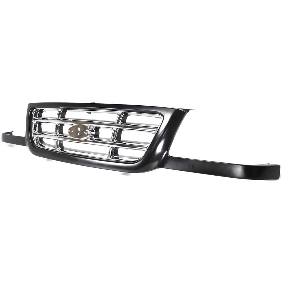 Grille For 2001-2003 Ford Ranger Black Shell w/ Chrome Insert Plastic Foto 2 de 4