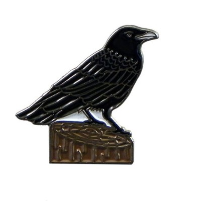 Rabe Emaille Anstecknadel Abzeichen Brosche Goth Edgar Allan Poe Krähe Amsel Geschenk