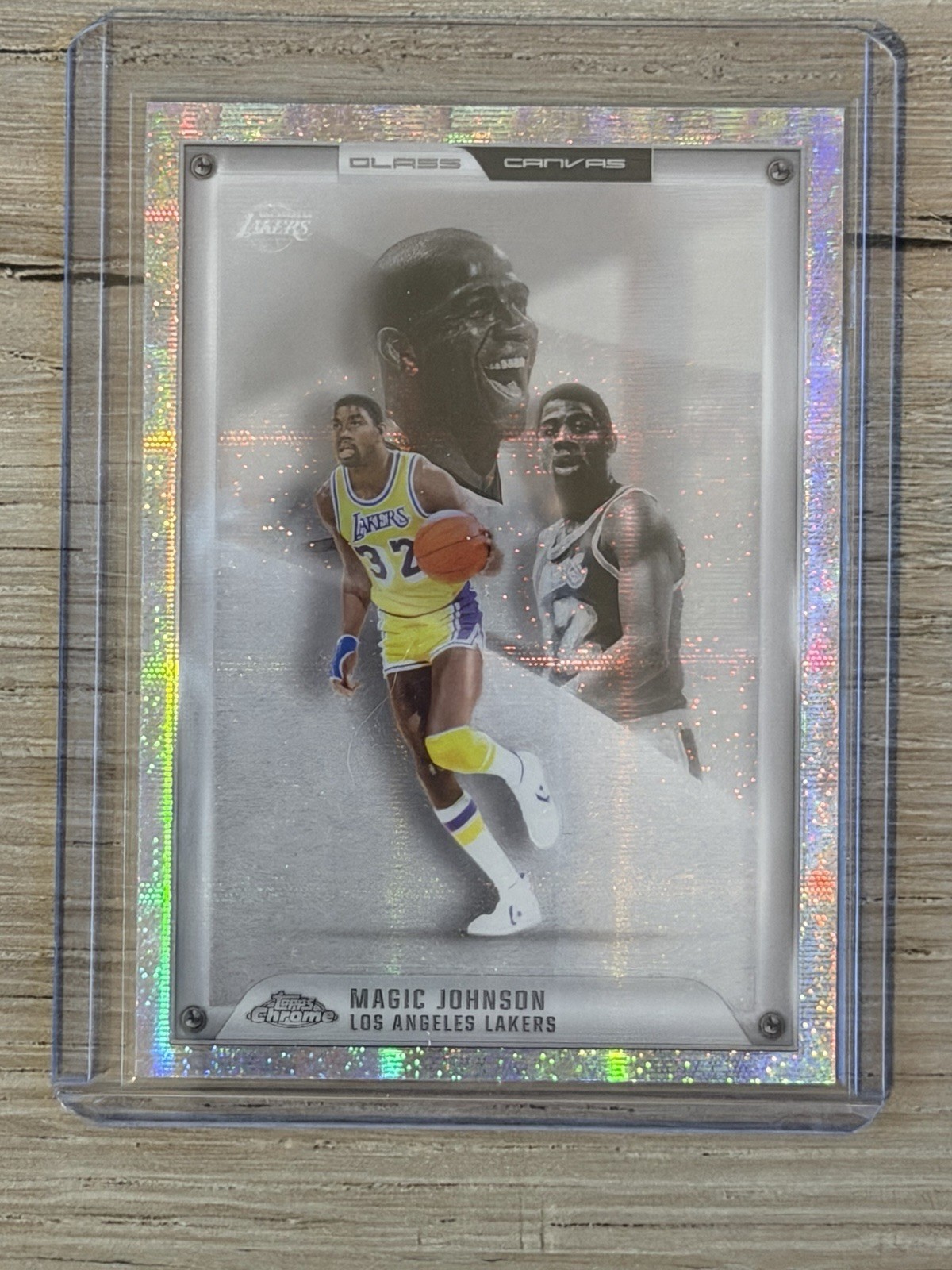 2025-26 Topps Chrome Magic Johnson Glass Canvas SSP Insert #GC-14