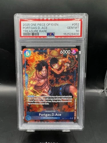 Portgas D Ace OP08-052 Treasure Rare One Piece Royal Blood PSA 10