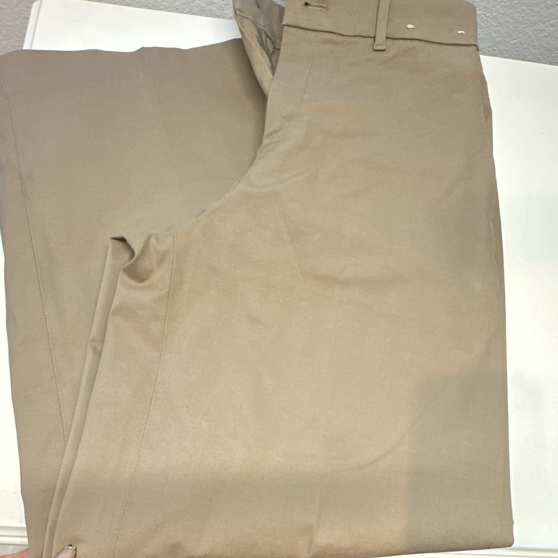 UNIQLO Men's Beige Twill Chino Pants Regular Fit Straight Flat Front 28-29 M