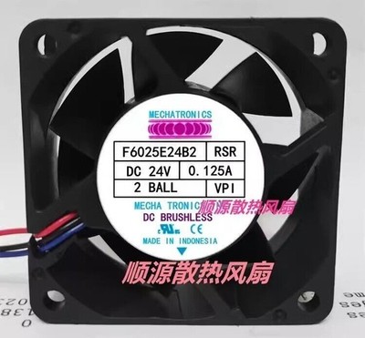 1 Pc. New F6025E24B2 RSR DC24V 0.125A 6CM 3-Wire Dual   Inverter Cooling F #lk
